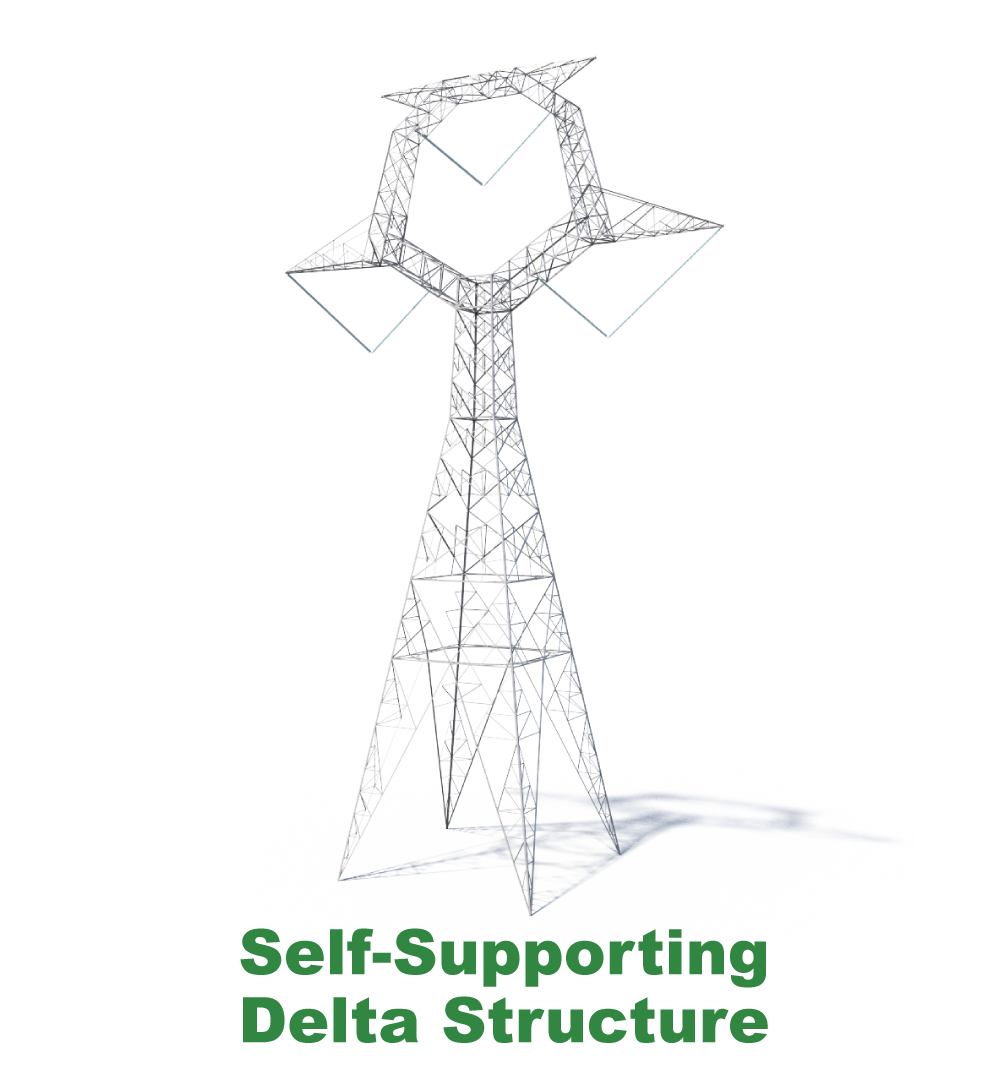 Image of a Self-Supporting Delta Structure.